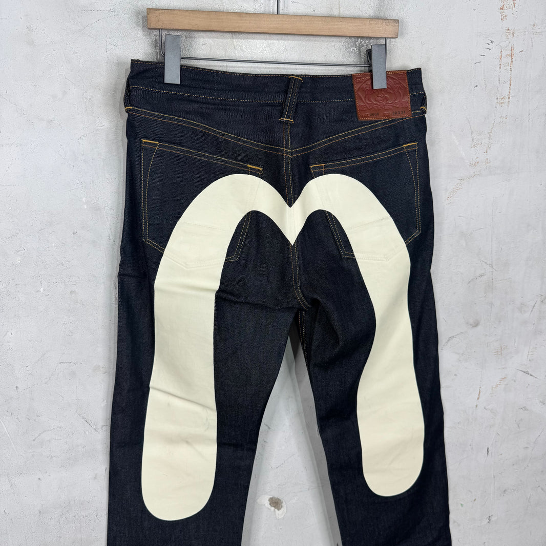 Evisu Selvedge Big White Logo Jeans