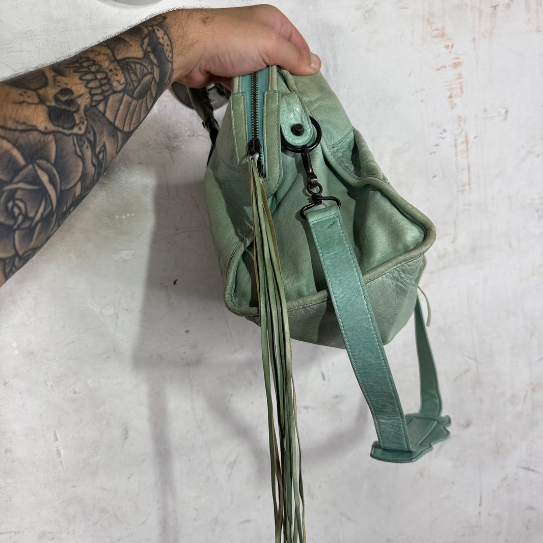 Balenciaga Teal City Bag