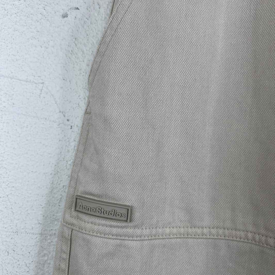 Acne Studios Wide Leg Oatmeal Cargo Pants