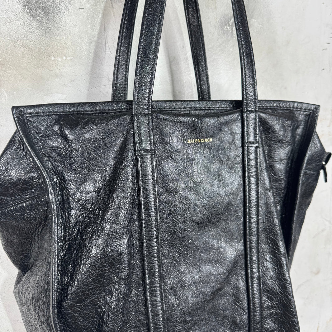 Balenciaga Black Lambskin Medium Bazar Bag