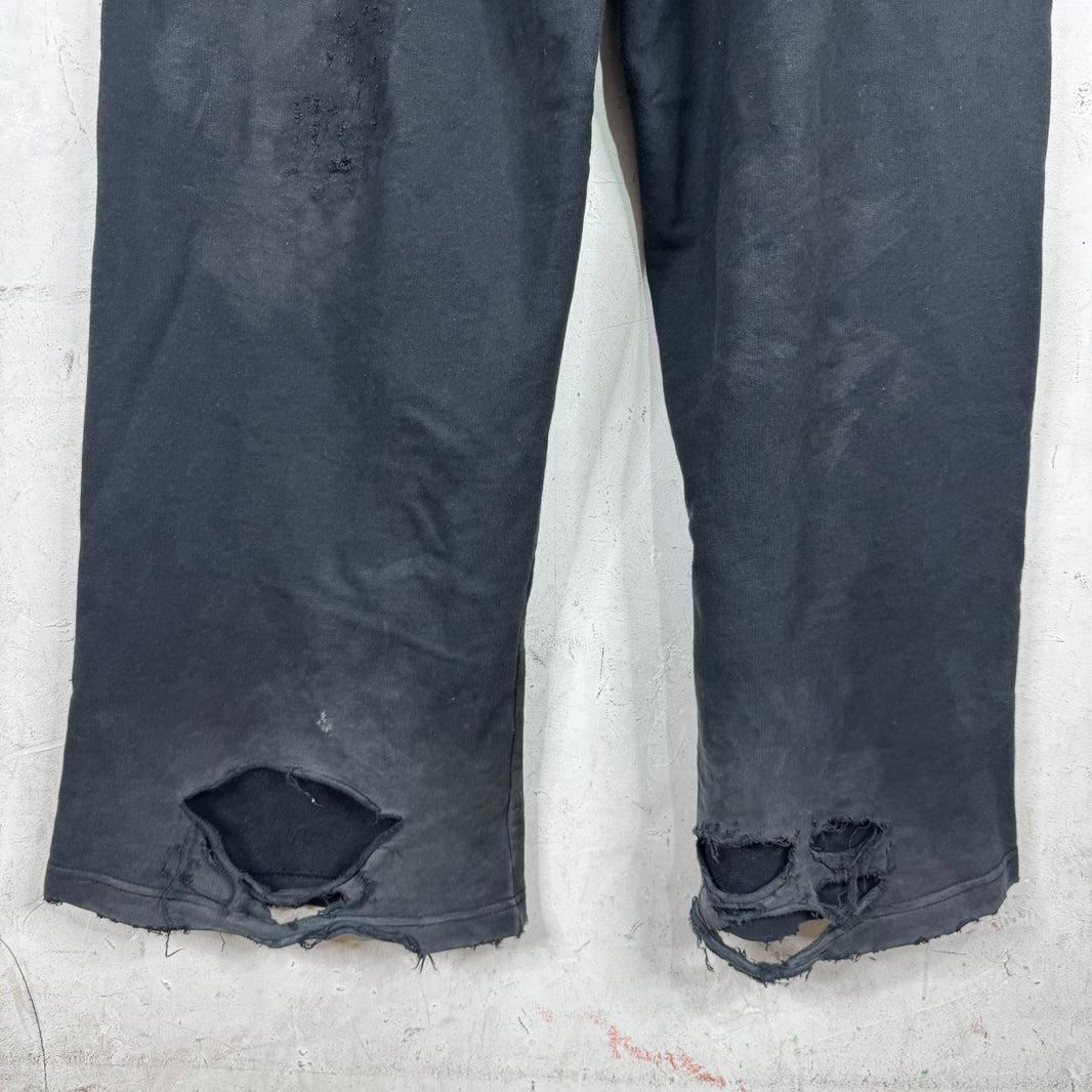 Balenciaga Mud Crest Distressed Sweatpants