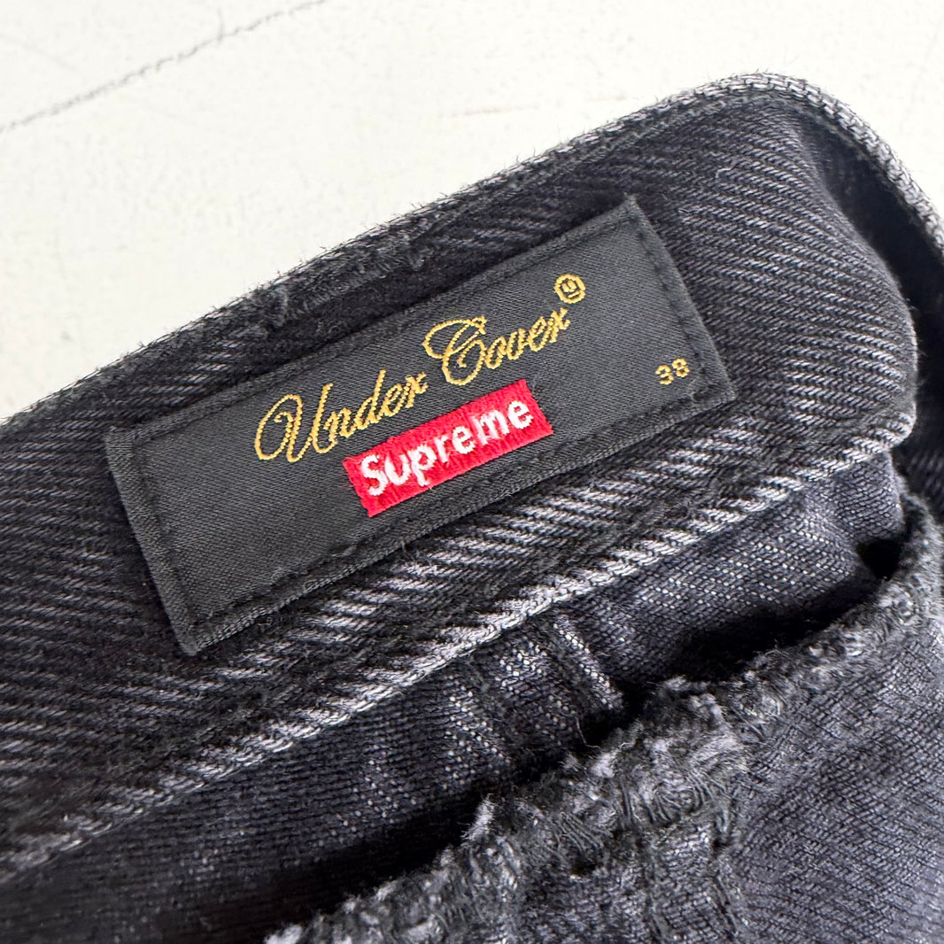 Supreme Undercover Black Layered Flannel Jeans