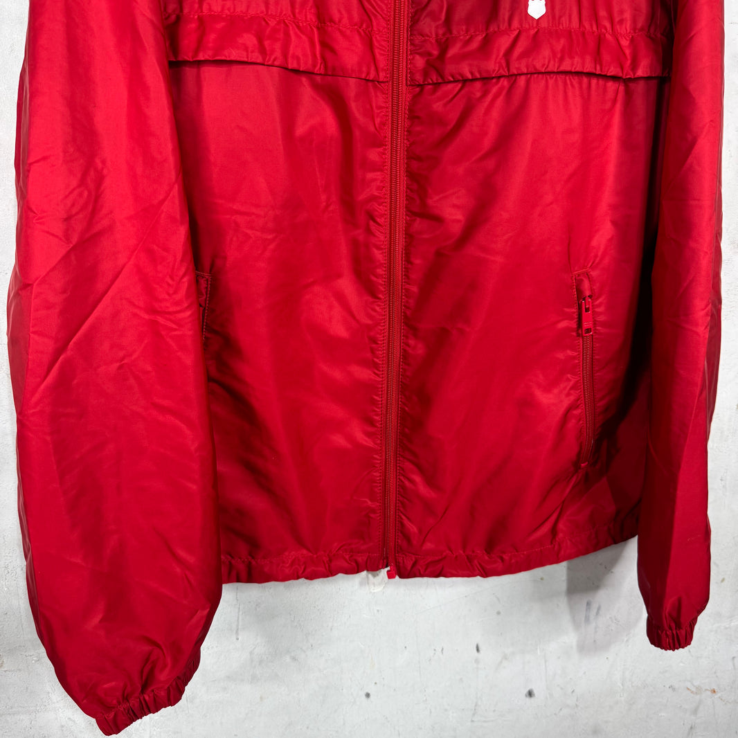 Prada Red Crest Logo Windbreaker
