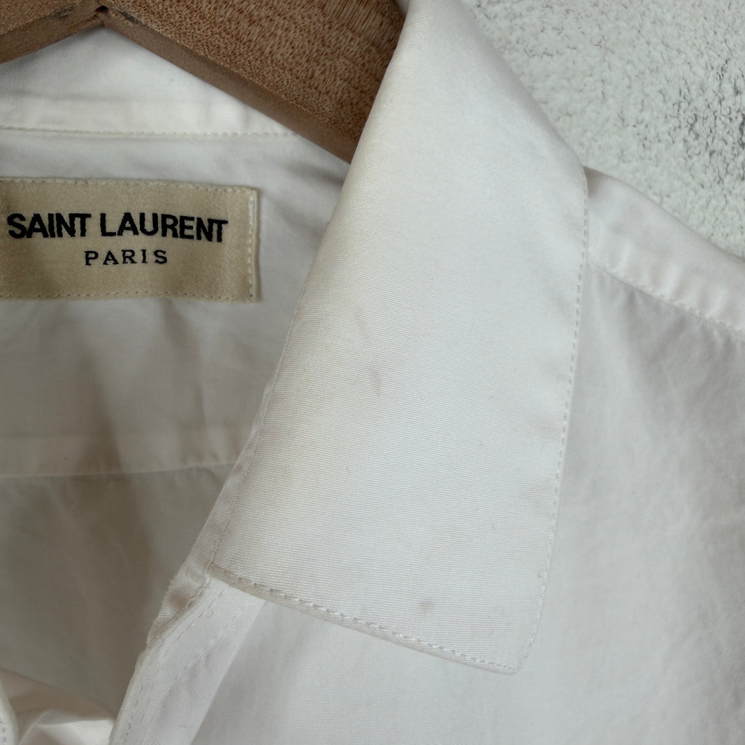 Saint Laurent White LS Button Up Shirt