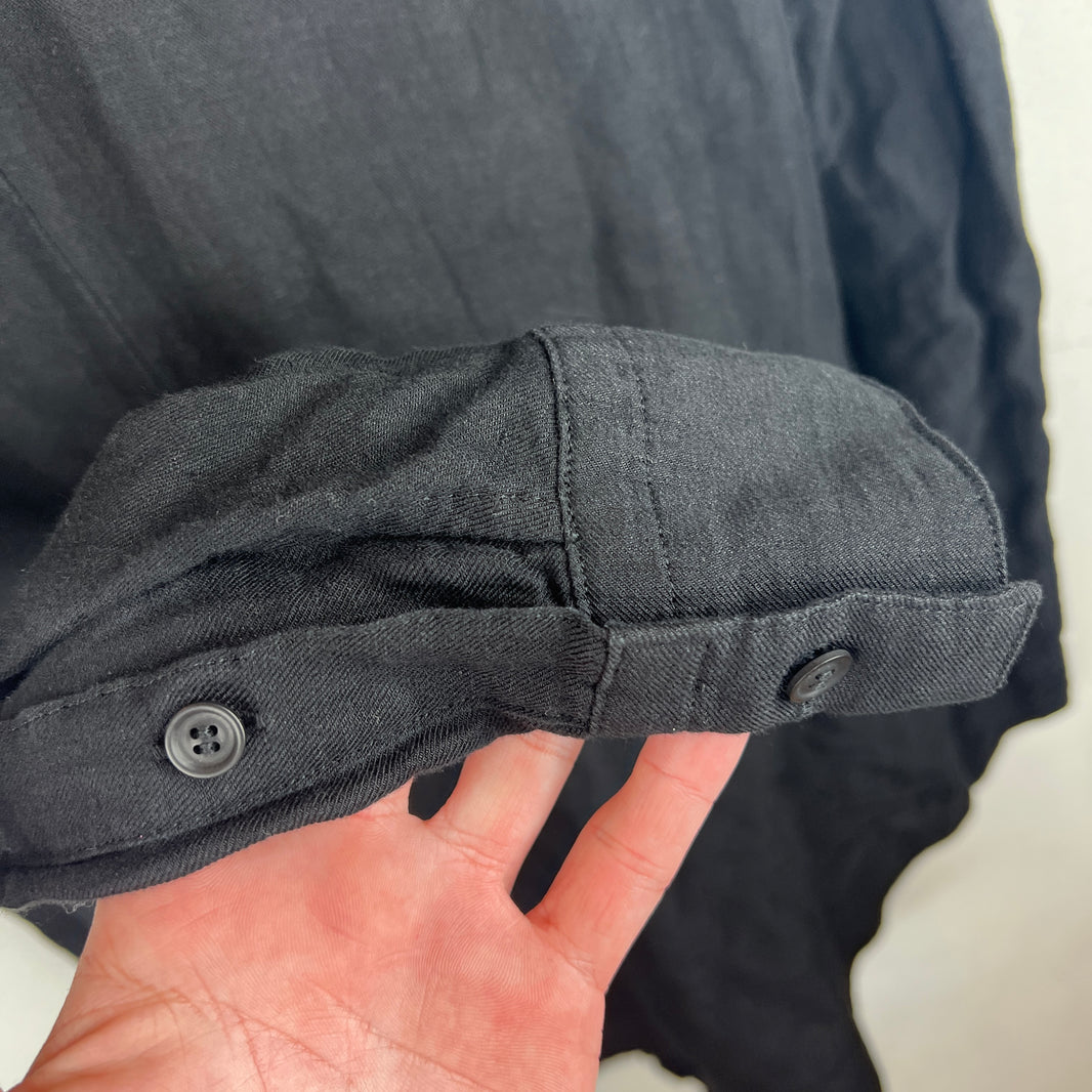 Julius Black Long Neck Crack Jacket