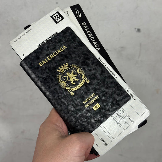 Balenciaga Black Passport Wallet