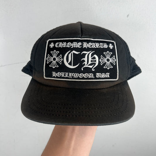 Chrome Hearts Smoked Hollywood Patch Trucker Hat
