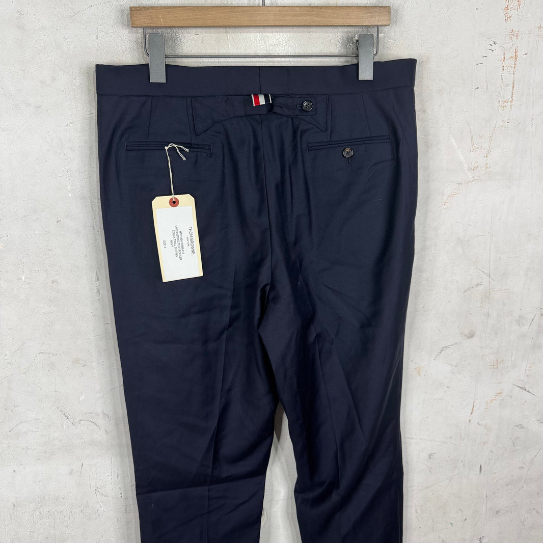 Thom Browne Navy Unconstructed Trousers