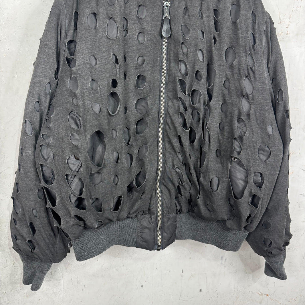 Alexander Digenova Distressed Bomber Jacket