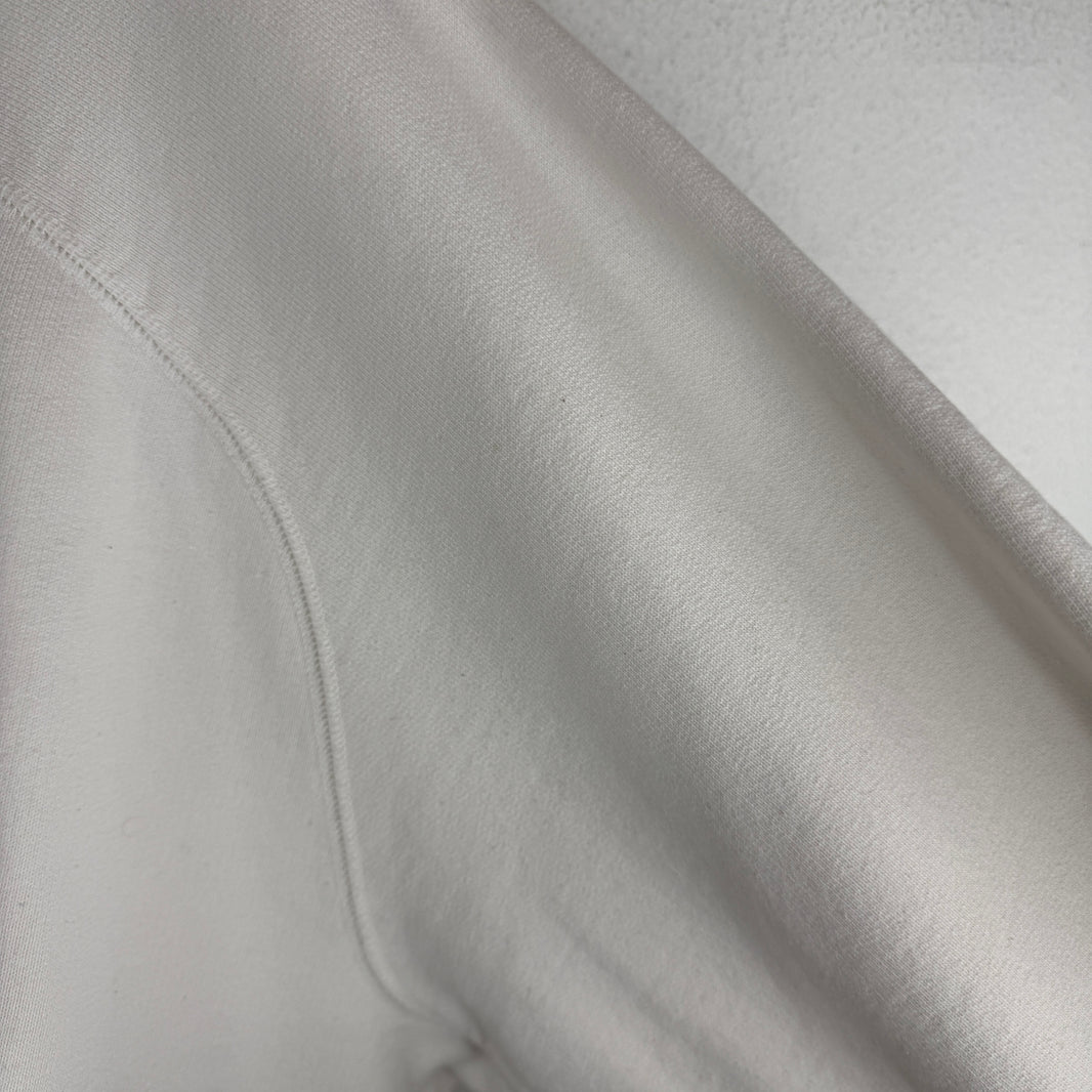 Dior Sacai White Zip Detail Crewneck