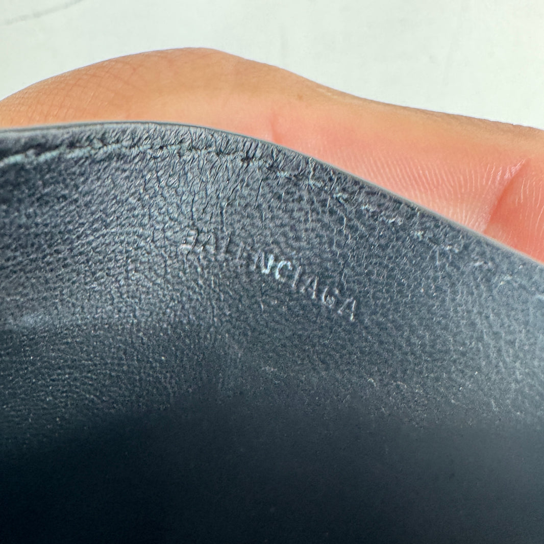 Balenciaga Red Diagonal Logo Card Holder