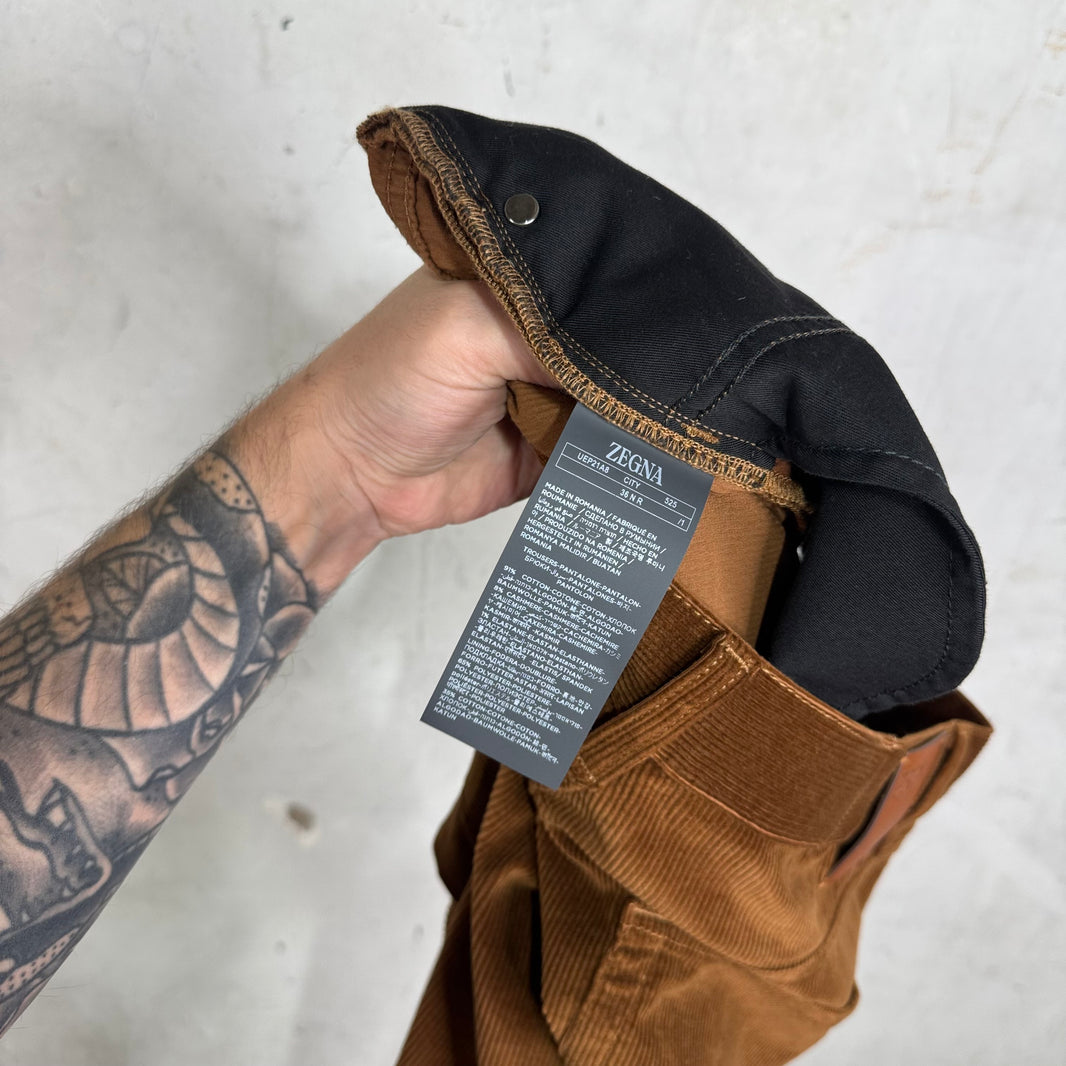 Zegna Brown Corduroy Pants