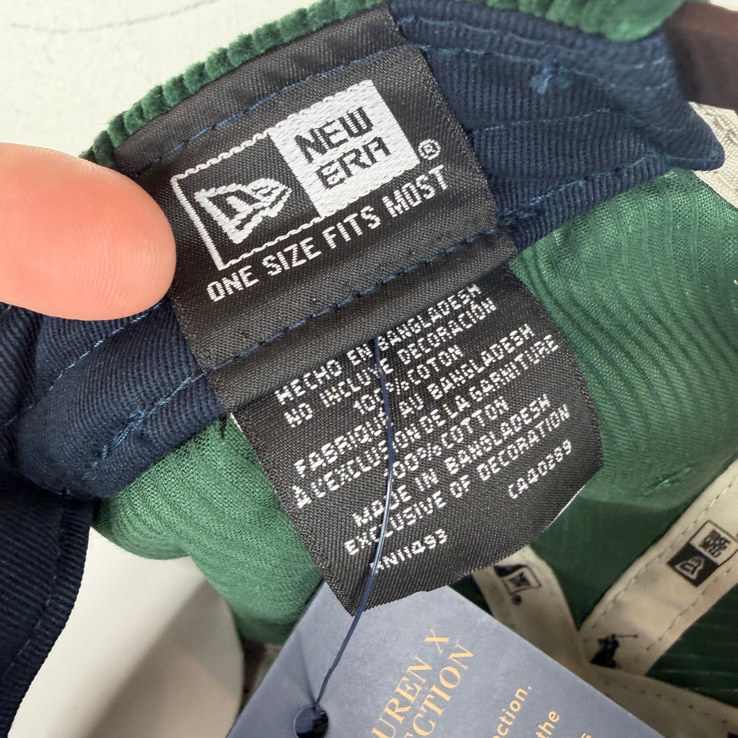 Ralph Lauren New Era Green Corduroy Yankees Hat