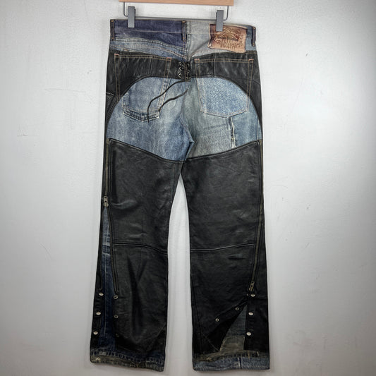 Acne Studios Chaps Trompe Printed Denim Jeans