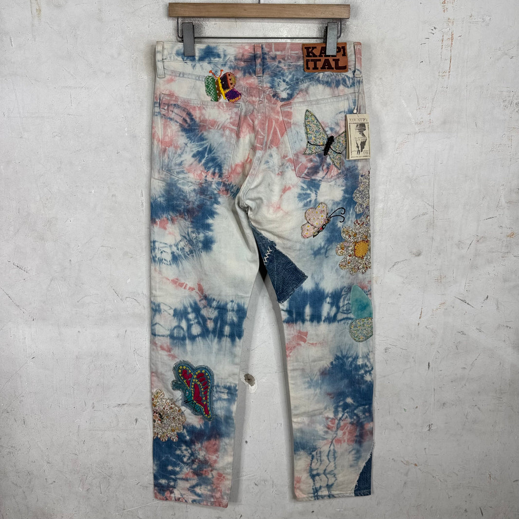 Kapital Tie Dye Patchwork Jeans