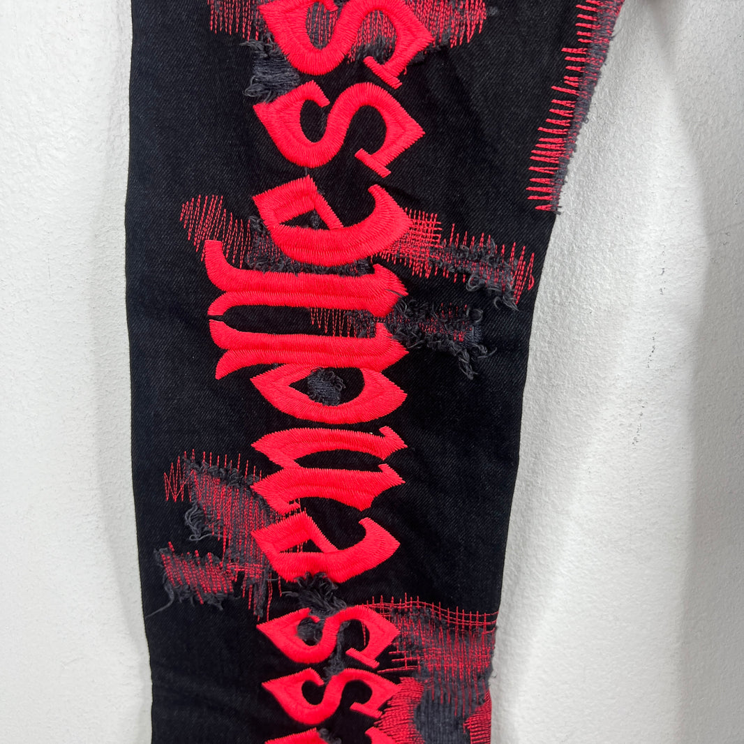 Endless Denim Red Logo Denim Jeans