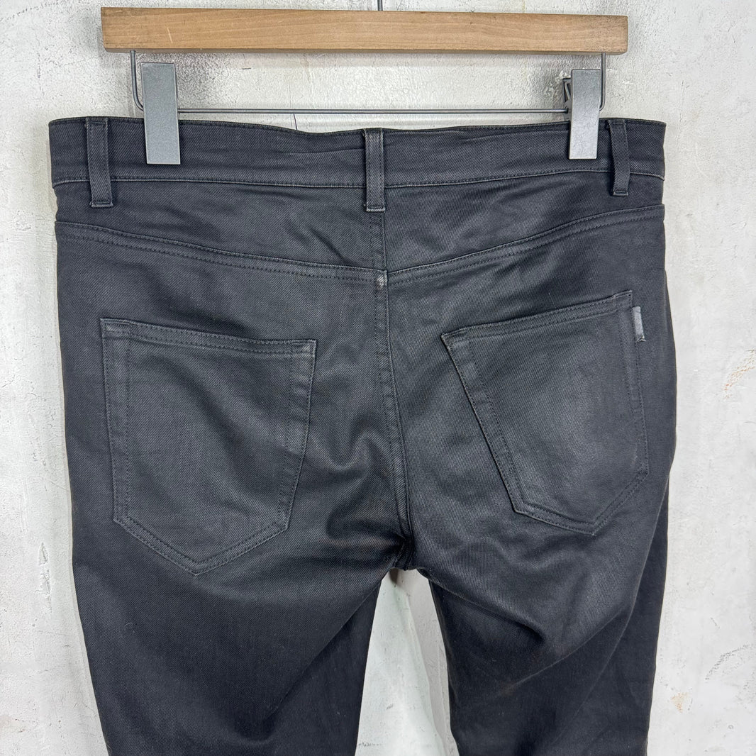 Saint Laurent Black Waxed D03 Jeans