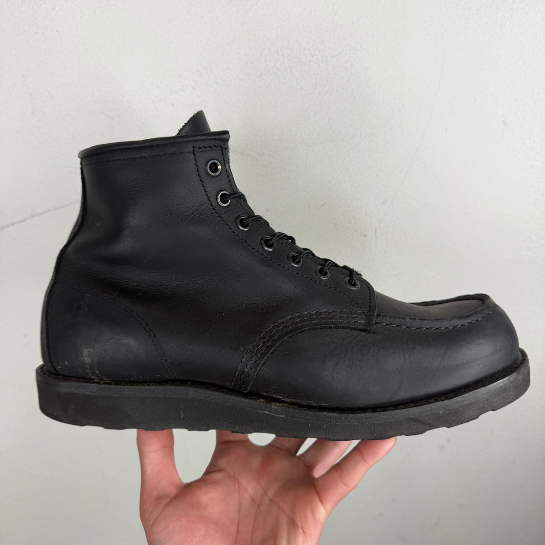 Red Wing Black Leather Moc Boots
