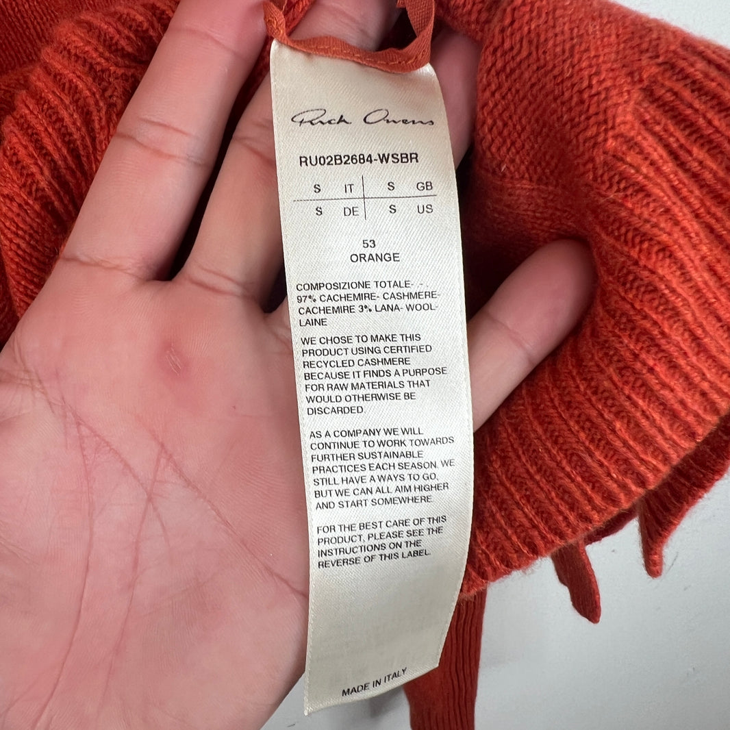 Rick Owens Orange Cashmere Sweater