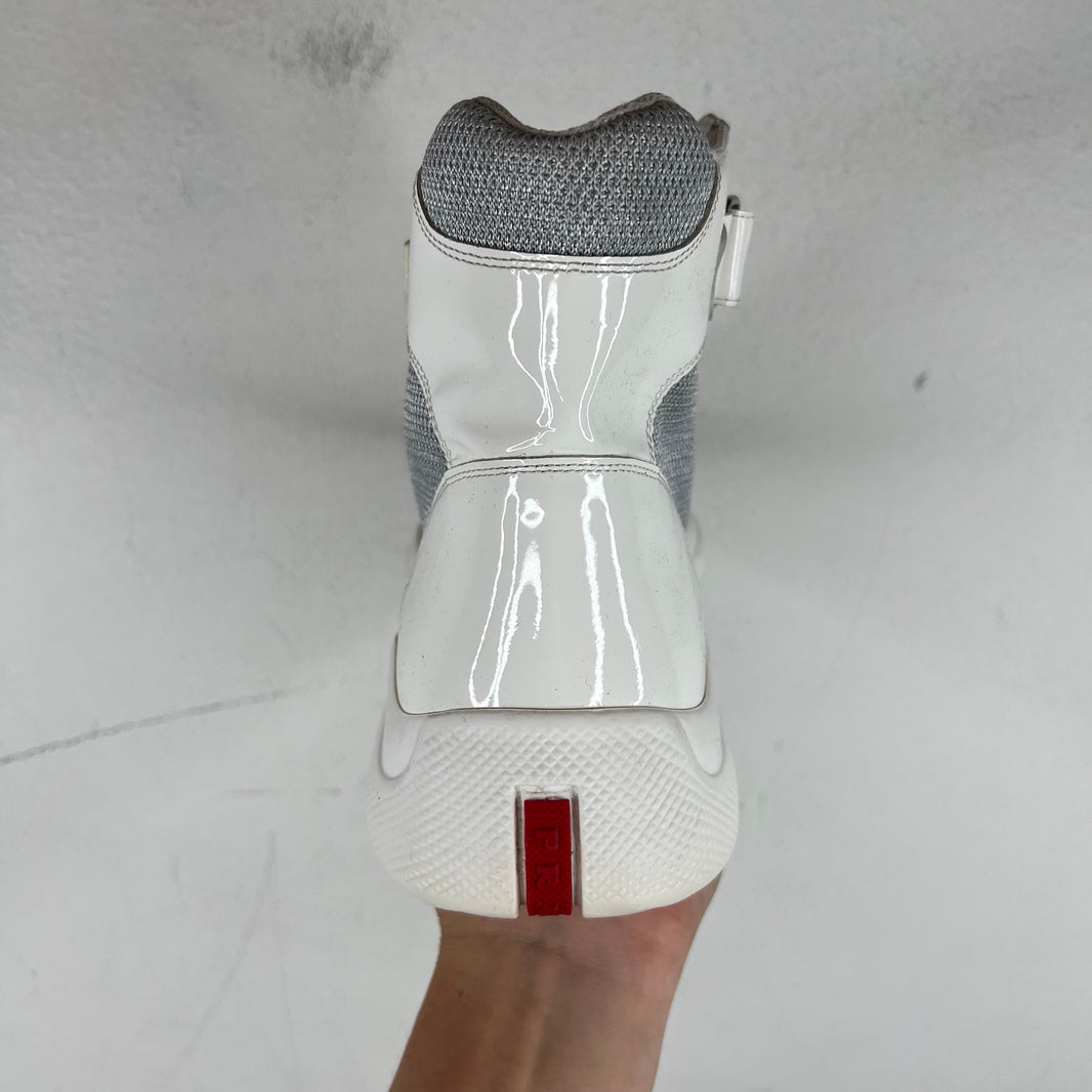 Prada Patent Leather High-Top America's Cup Sneakers