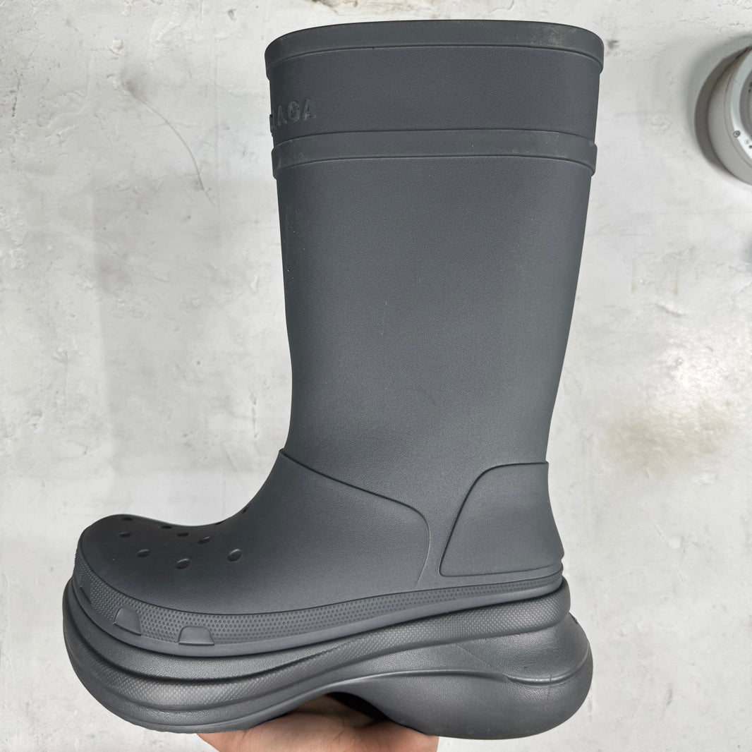 Balenciaga Rubber Grey Croc Boots
