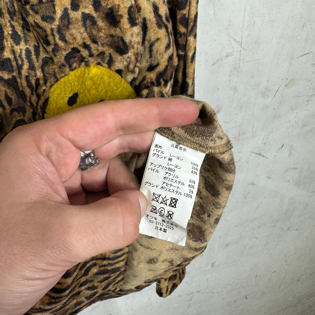 CPFM Leopard Smiley Zip Up Fleece