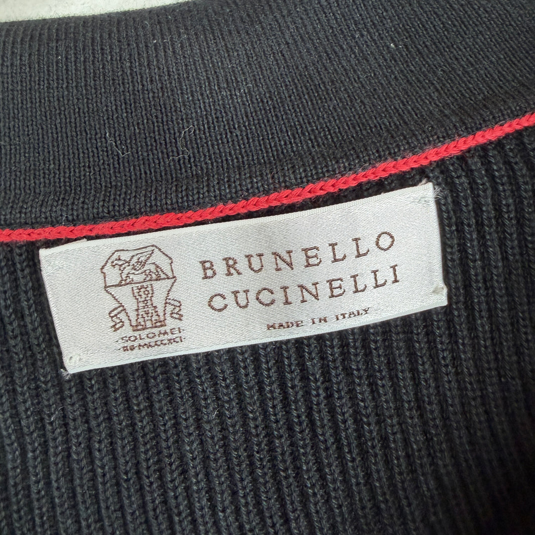 Brunello Cucinelli Ribbed Collar Polo