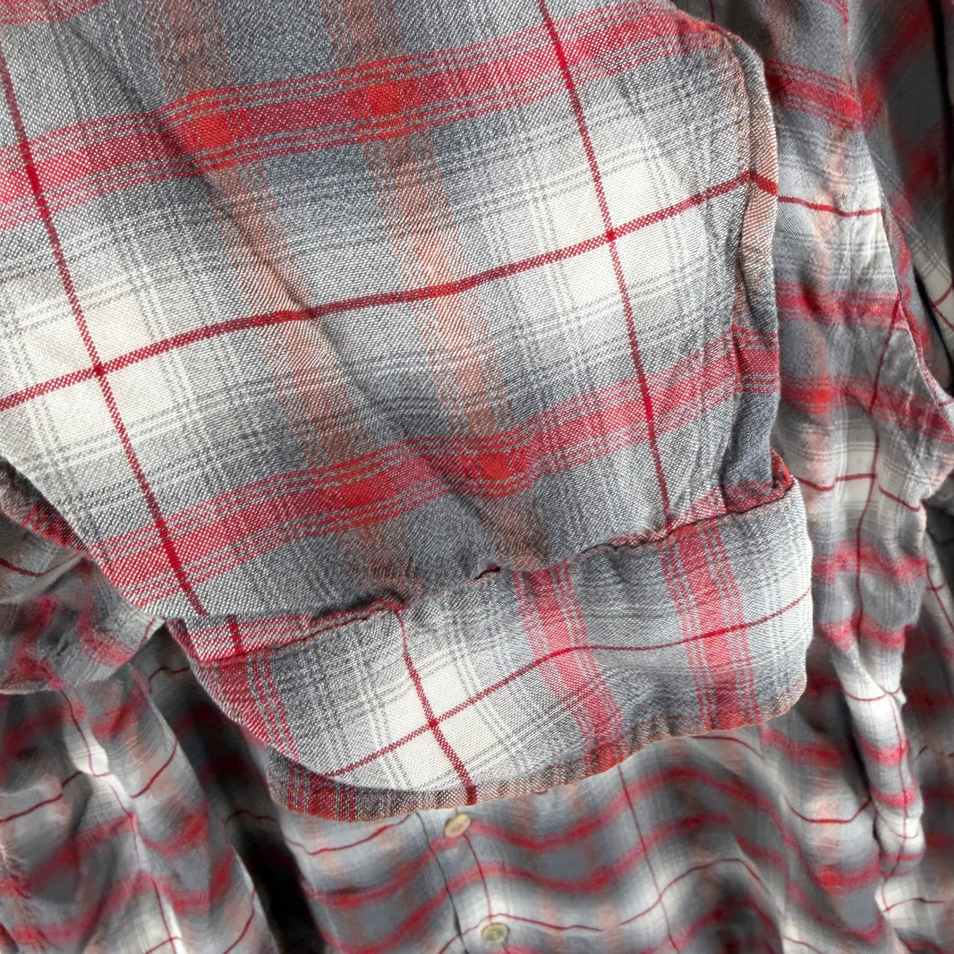 RRL Red/Gray Gradient Flannel Shirt