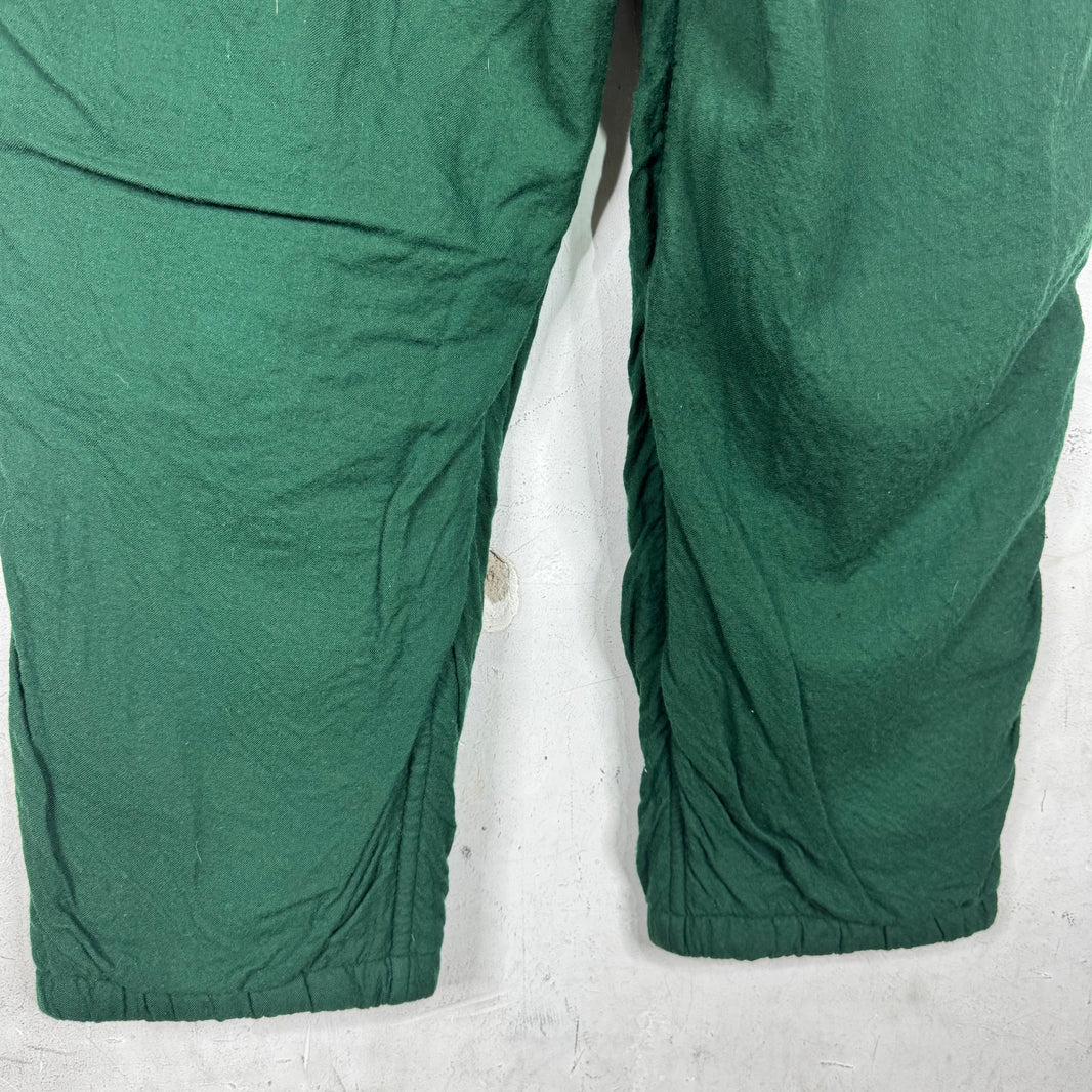 Yohji Yamamoto Green Wool Lined Pants