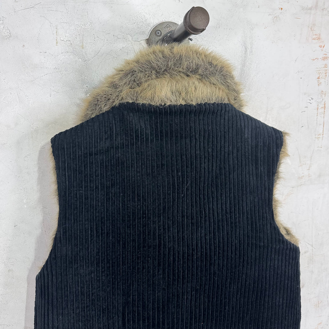 Walter Van Beirendonck Fur Lined Corduroy Vest