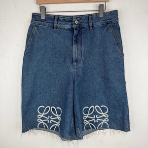 Loewe Anagram Cut Denim Shorts