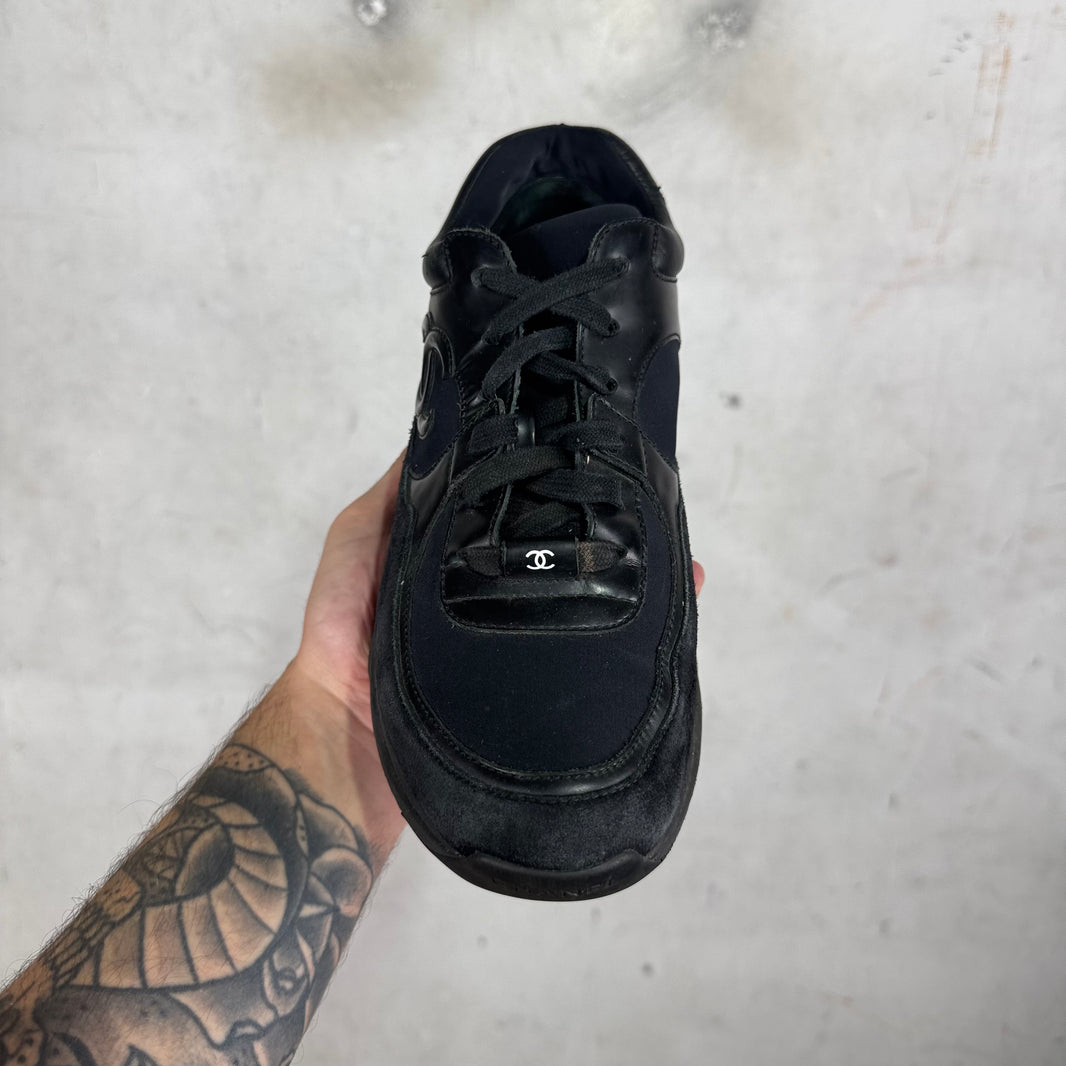 Chanel Black Suede/ Leather Runners