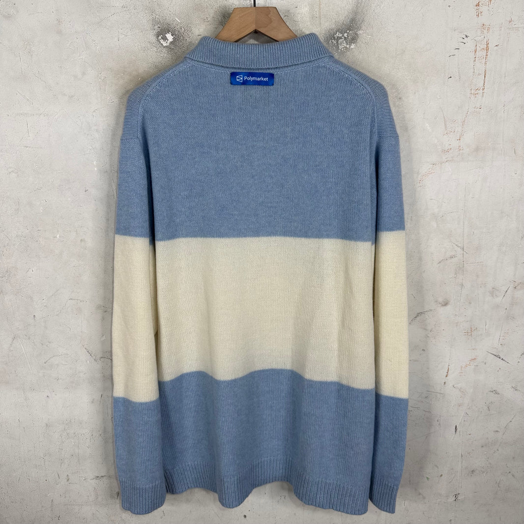 Elder Statesman Cashmere Polymarket Argentian Flag Rugby Sweater