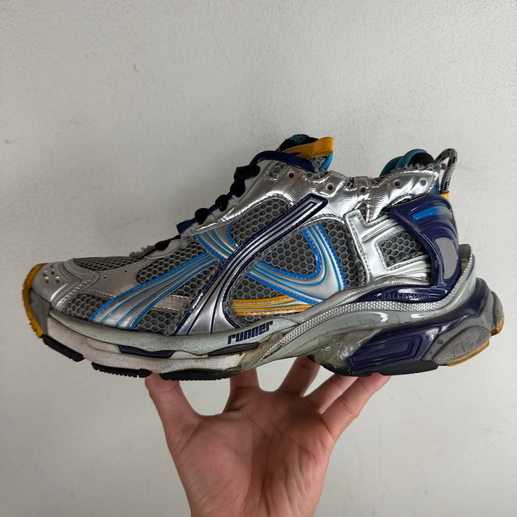 Balenciaga Orange/Blue Runner Sneakers