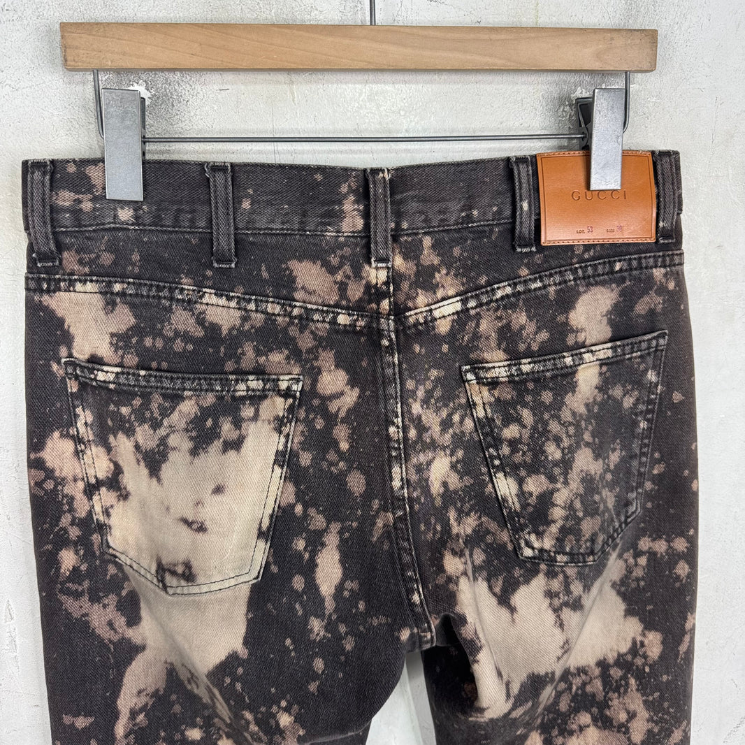 Gucci Bleached Splatter Jeans