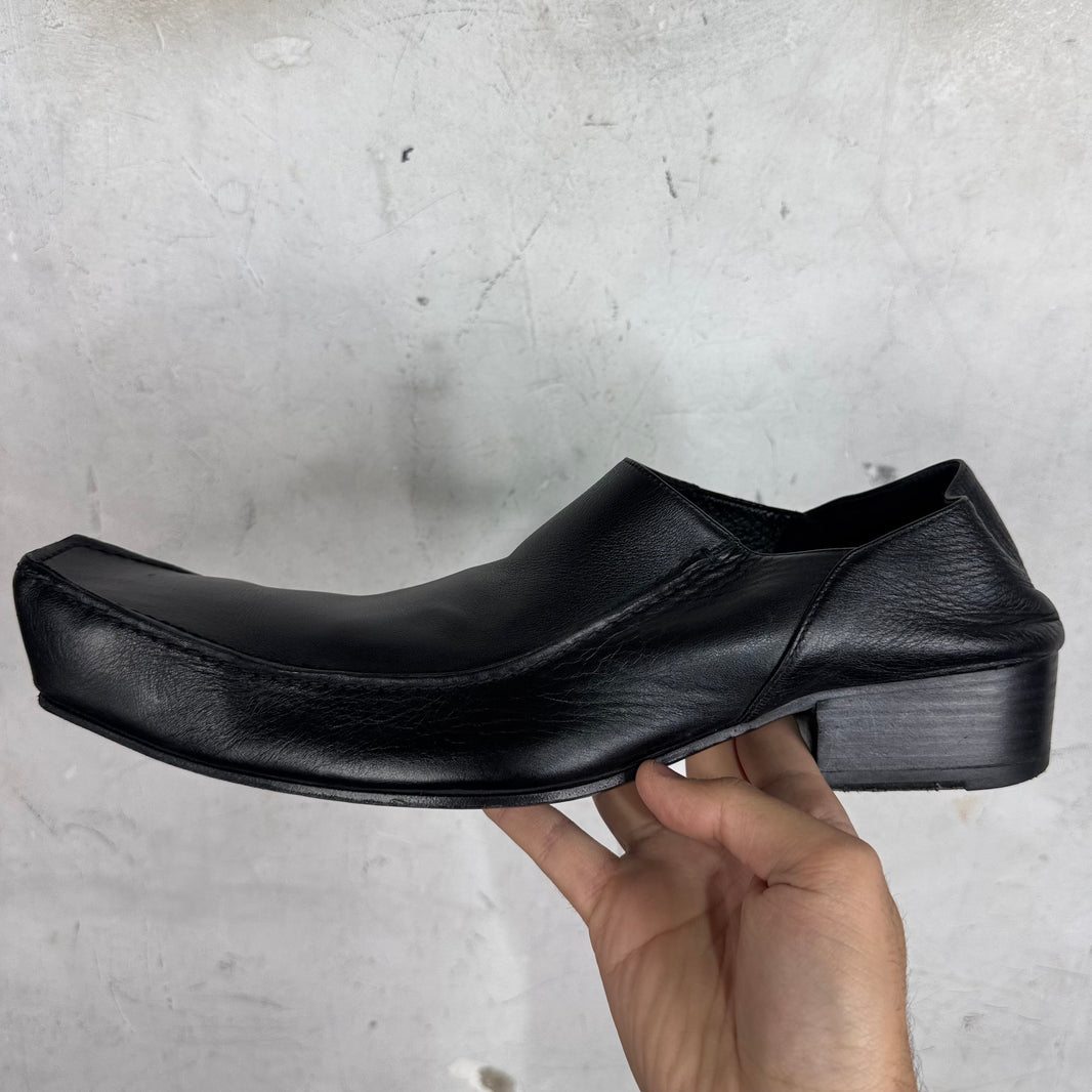 Balenciaga Black Leather Romeo Mules
