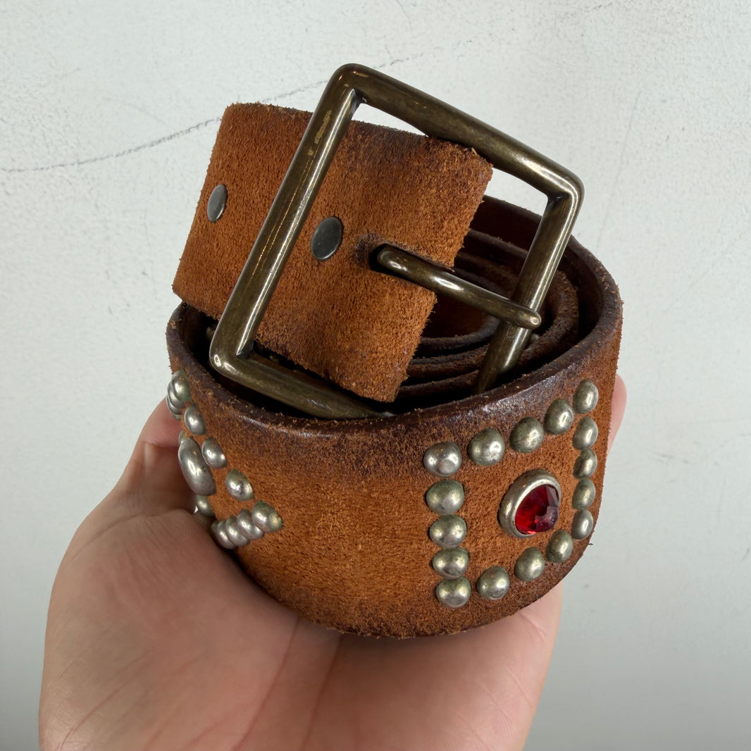 RRL Roughout Studded Belt