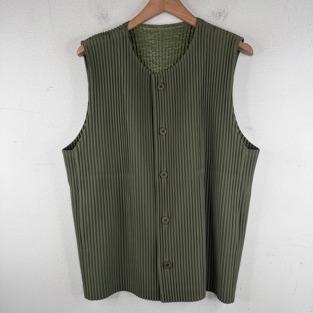 Issey Miyake Plisse Olive Vest