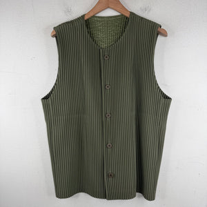 Issey Miyake Plisse Olive Vest