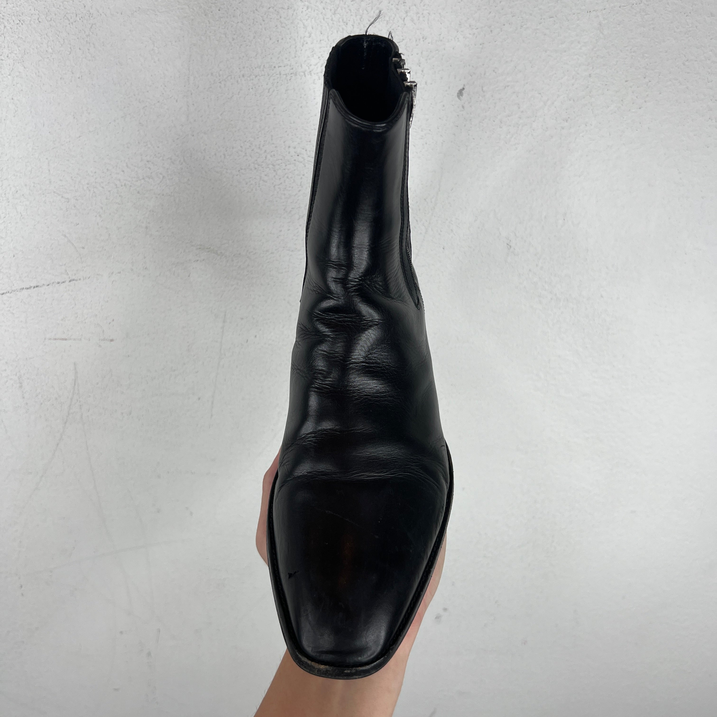 Saint Laurent Triple Zip Black Wyatt Chelsea Boots – www.Lukes.store