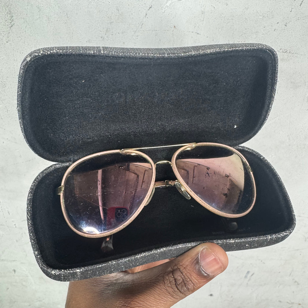 Chanel Purple Tinted Aviator Sunglasses