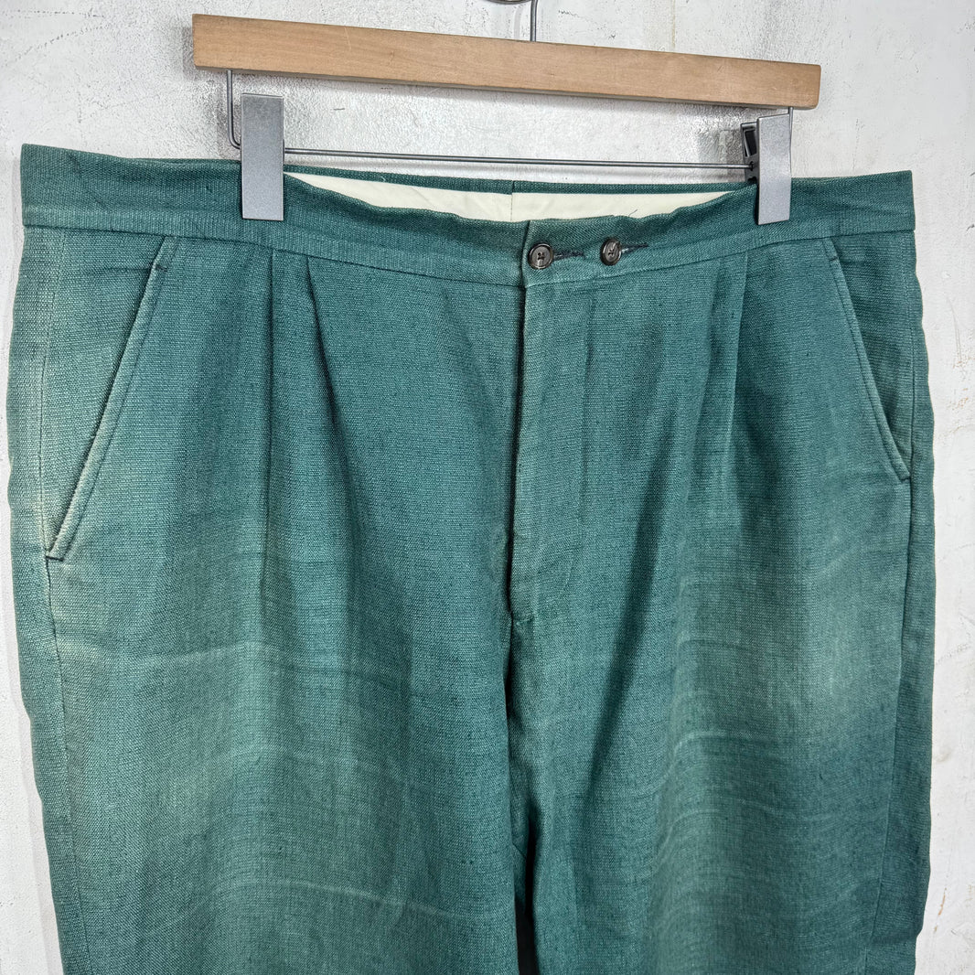 Bode Green Textured Trousers