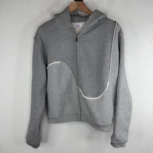 ERL Grey Swirl Zip-Up Hoodie