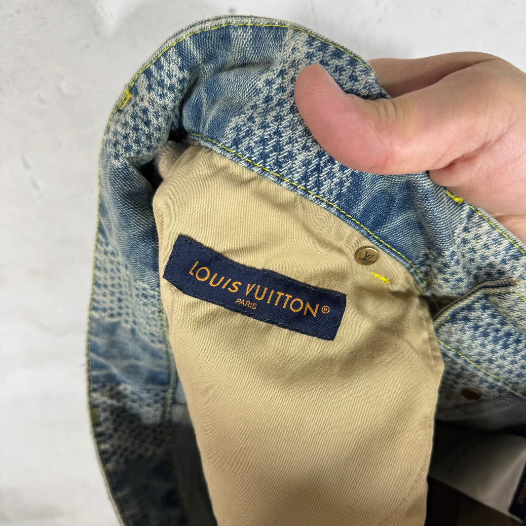 Louis Vuitton Lightwash Damier Skater Jeans