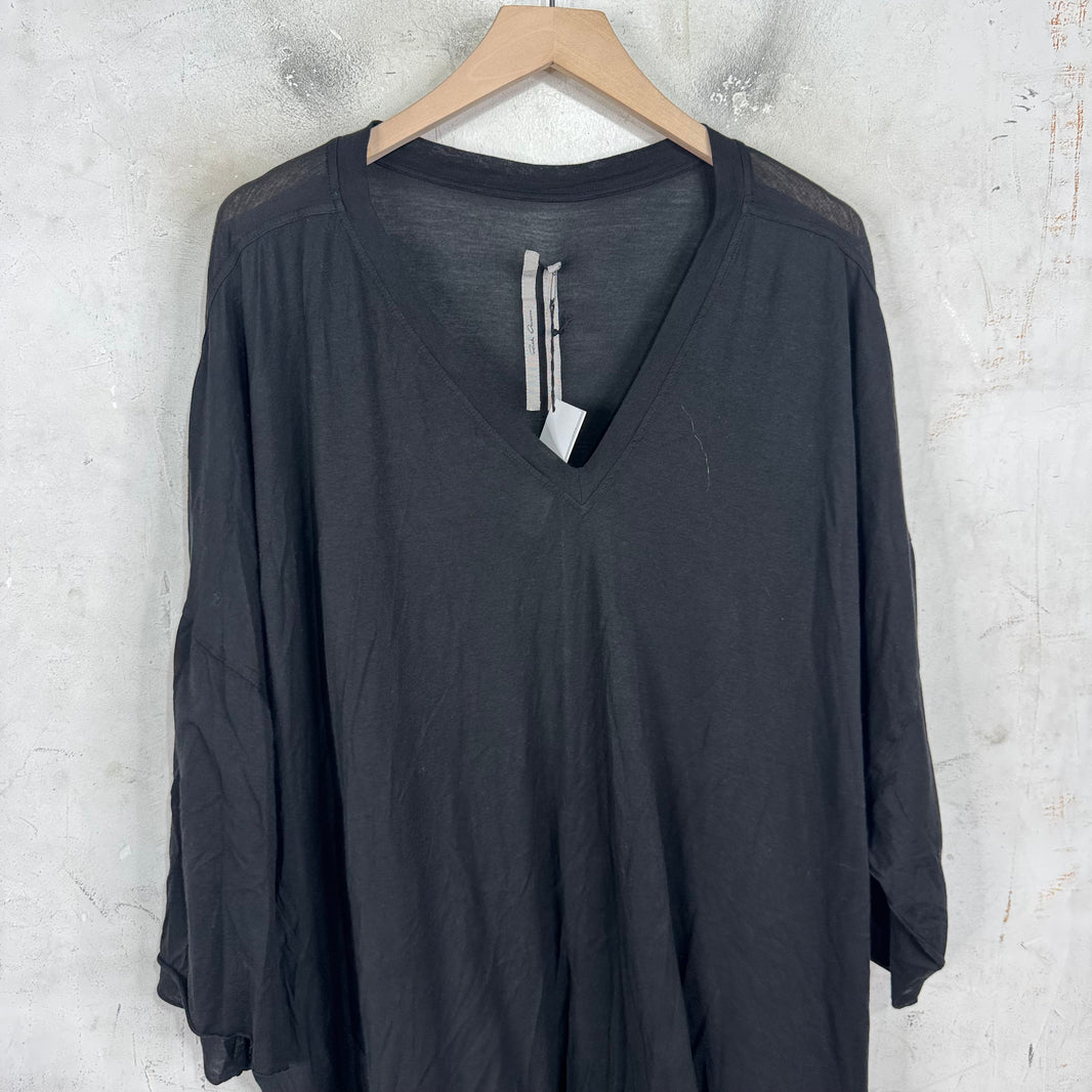 Rick Owens Temple Black V Tarp T-Shirt