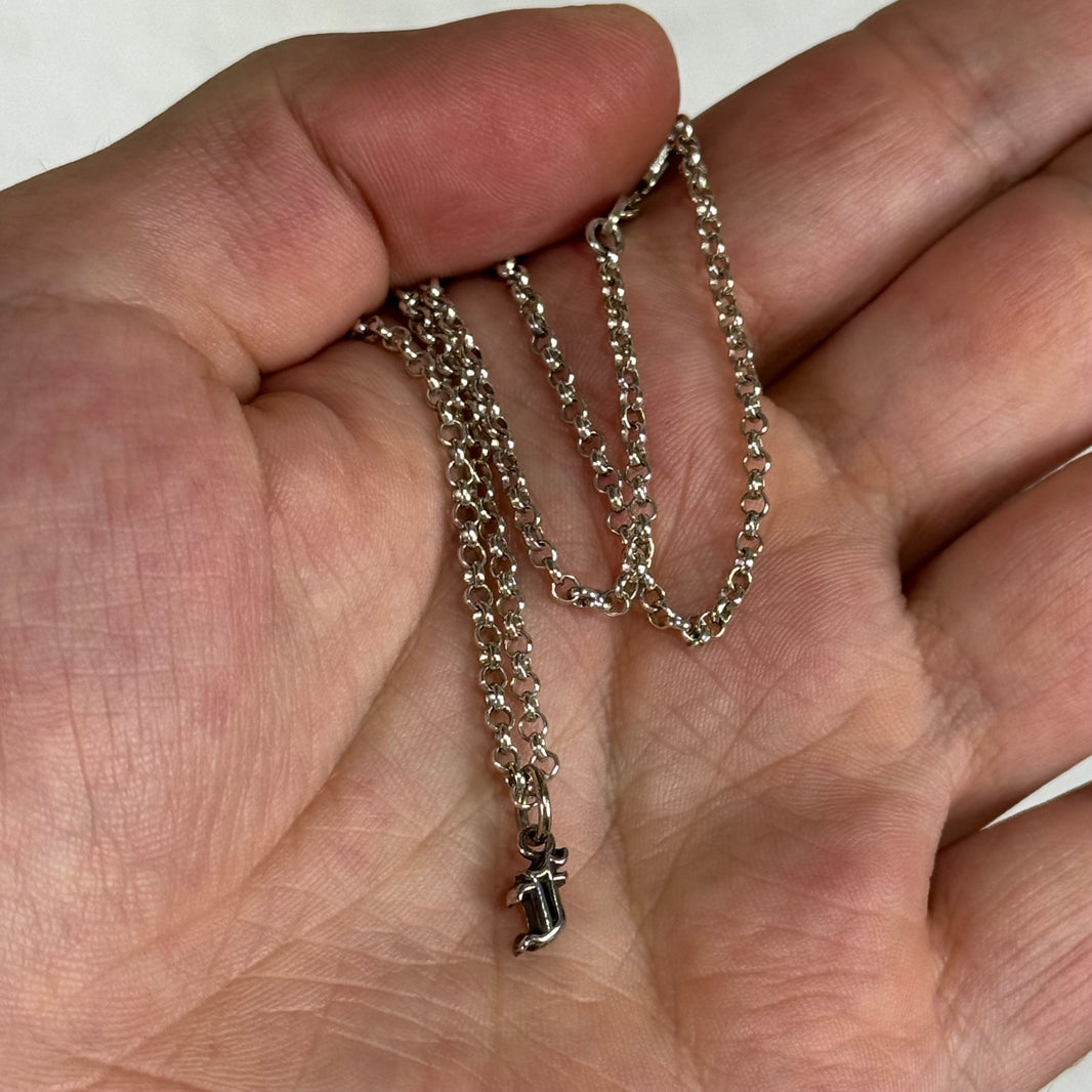 Chrome Hearts Roll Chain & Mini F Pendant