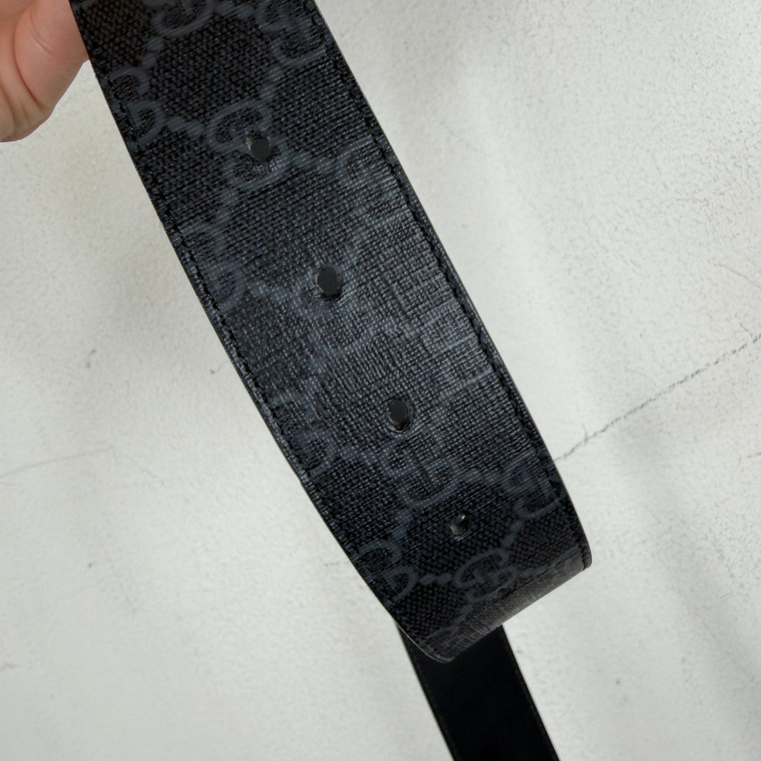 Gucci Black Monogram Bel