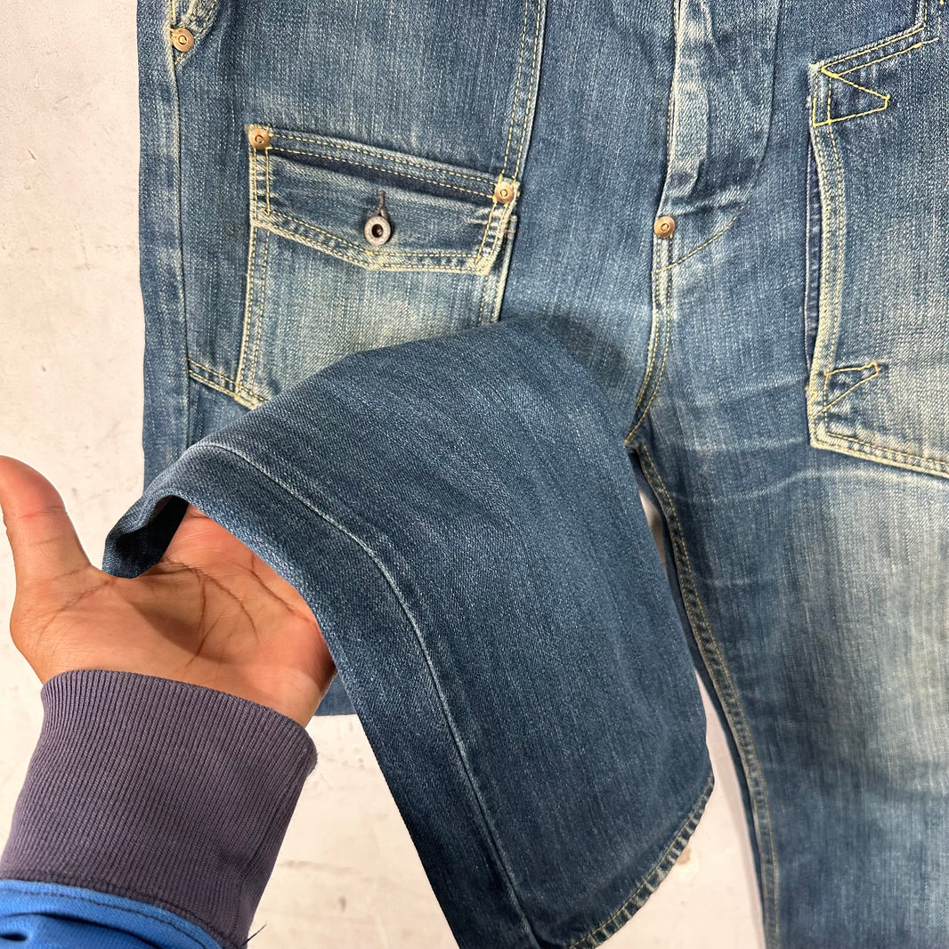 Kapital Pocketed Tapered Carpenter Jeans