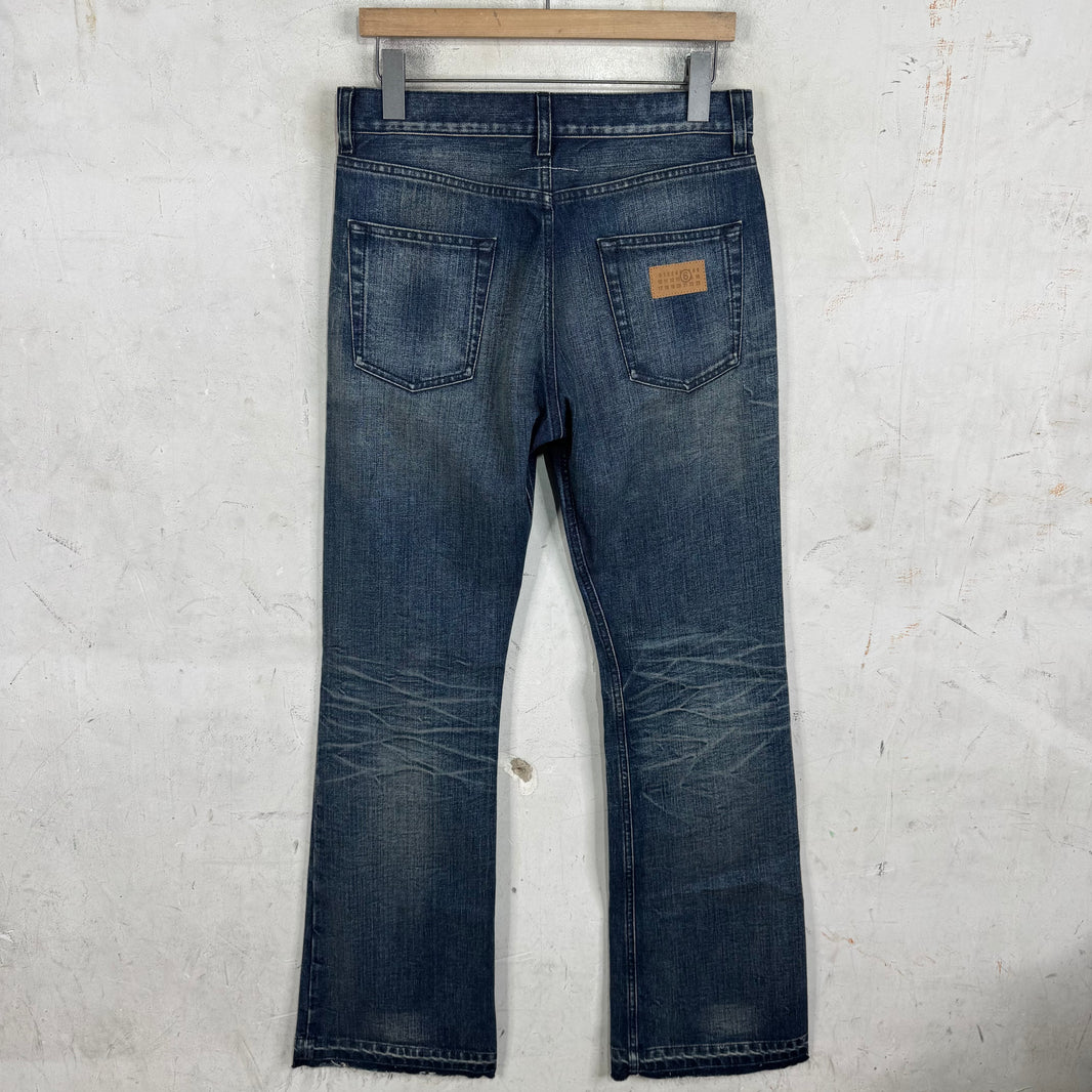 Margiela MM6 Distressed Bootcut Jeans