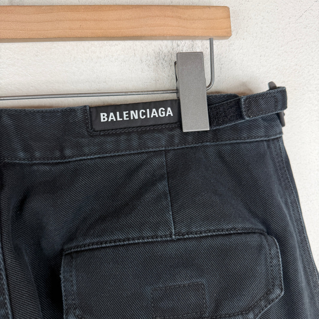 Balenciaga Convertible Denim Cargo Pants